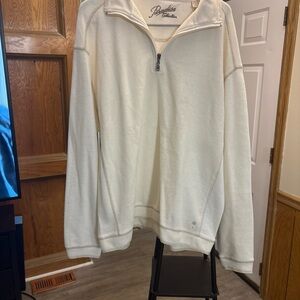 Men's Cream Quarter-Zip Sweater new without tags